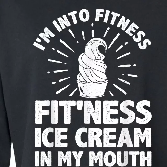 Cool Ice Cream For Men Women Ice Cream Cone Lover Dessert Cropped Pullover Crew