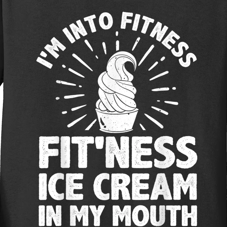 Cool Ice Cream For Men Women Ice Cream Cone Lover Dessert Kids Long Sleeve Shirt