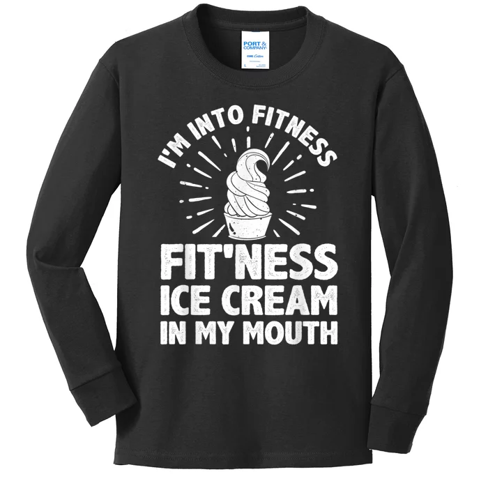 Cool Ice Cream For Men Women Ice Cream Cone Lover Dessert Kids Long Sleeve Shirt