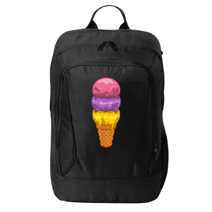 Cute Ice Cream Cone Art For Men Women Kids Ice Cream Lovers City Backpack