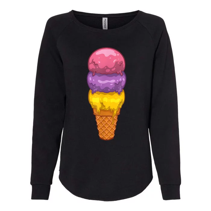 Cute Ice Cream Cone Art For Men Women Kids Ice Cream Lovers Womens California Wash Sweatshirt