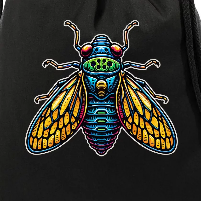 Cicadas Invasion Cool Designs 2024 Cicada Brood Xiii Insect Drawstring Bag