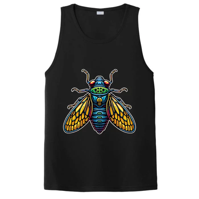 Cicadas Invasion Cool Designs 2024 Cicada Brood Xiii Insect Performance Tank