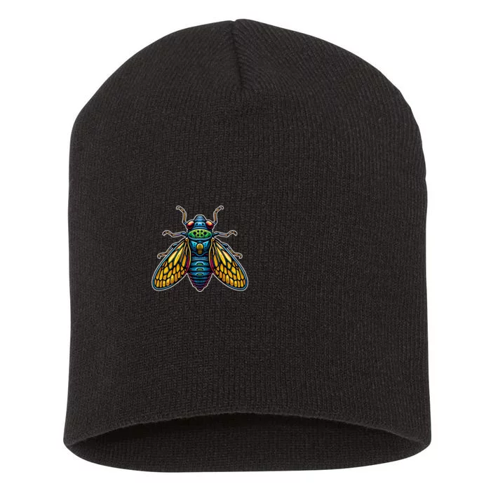 Cicadas Invasion Cool Designs 2024 Cicada Brood Xiii Insect Short Acrylic Beanie