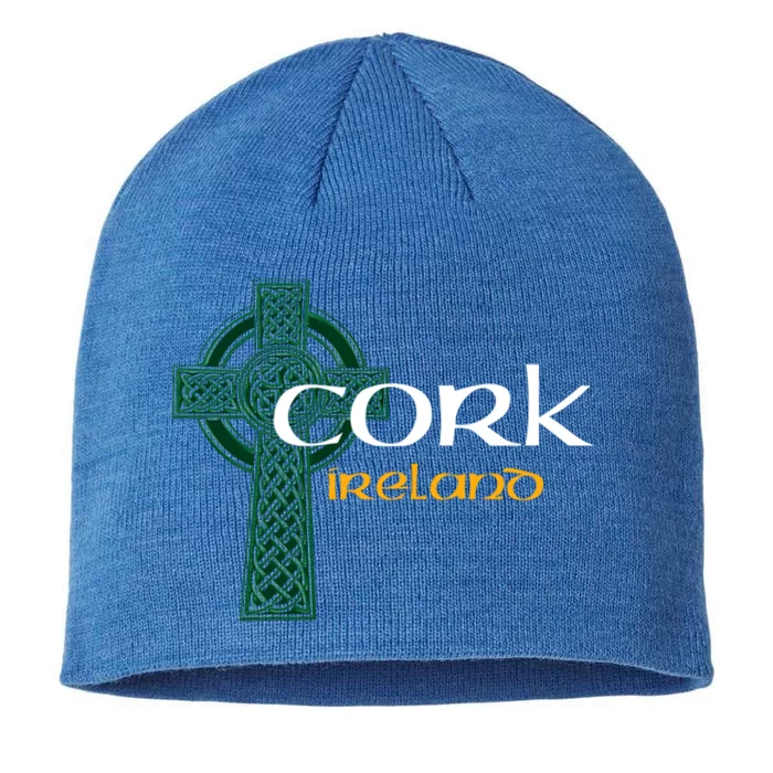 Cork Ireland County Celtic Gaelic Football And Hurling Great Gift 8 1/2in Sustainable Knit Beanie