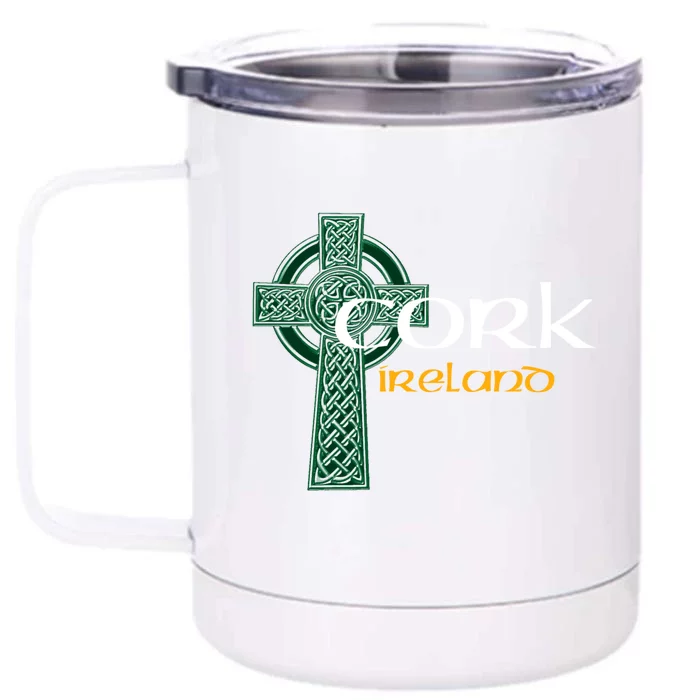 Cork Ireland County Celtic Gaelic Football And Hurling Great Gift Front & Back 12oz Stainless Steel Tumbler Cup