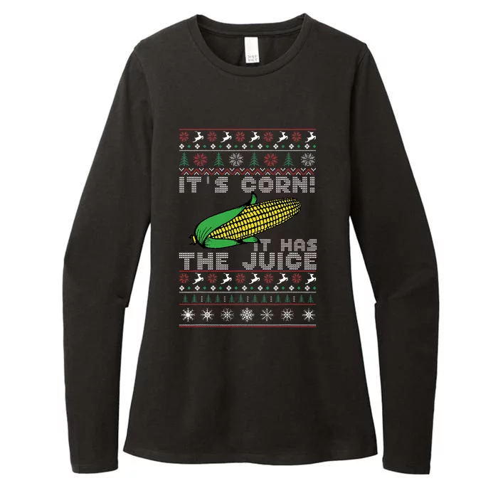 Christmas It's Corn A Lump With Knobs It Has The Juice Ugly Womens CVC Long Sleeve Shirt