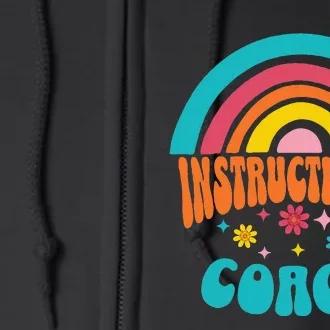 Cute Instructional Coach Appreciation Week Back To School Full Zip Hoodie