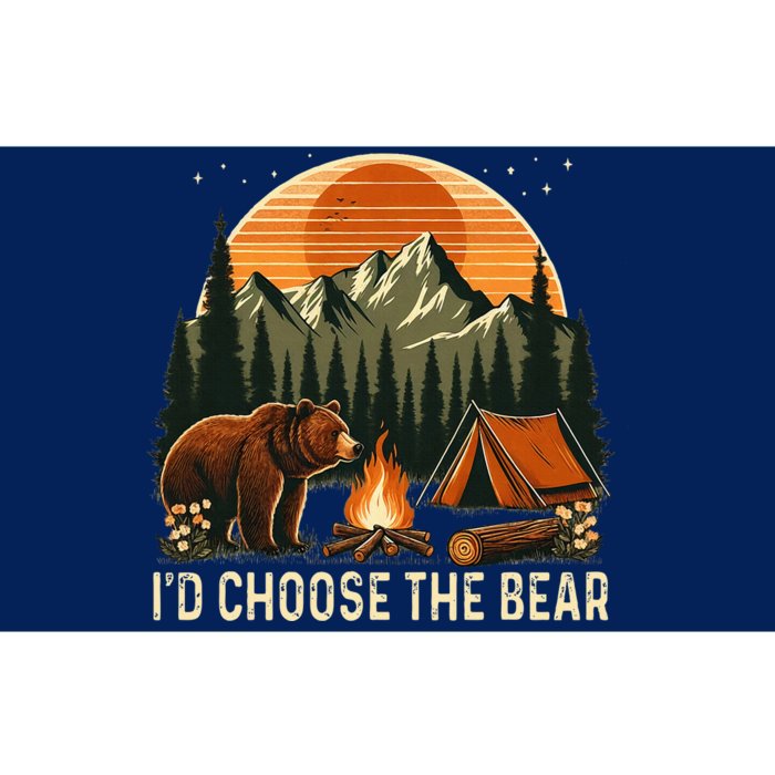 Camping ID Choose The Bear Bumper Sticker