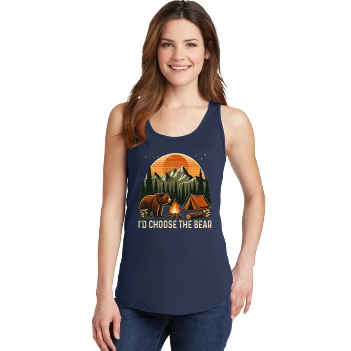 Camping ID Choose The Bear Ladies Essential Tank