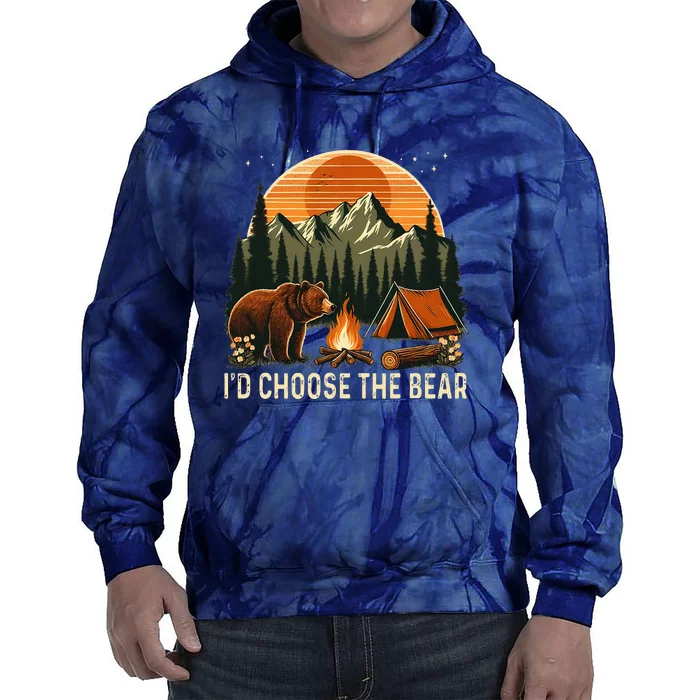 Camping ID Choose The Bear Tie Dye Hoodie