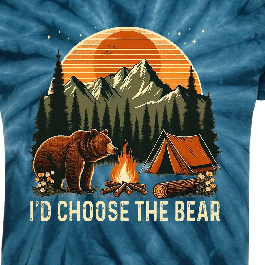 Camping ID Choose The Bear Kids Tie-Dye T-Shirt