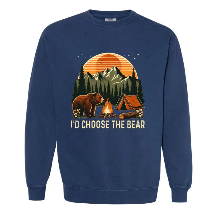 Camping ID Choose The Bear Garment-Dyed Sweatshirt