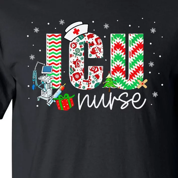 Christmas Intensive Care Scare Unit Xmas Nurse Icu Nursing Tall T-Shirt