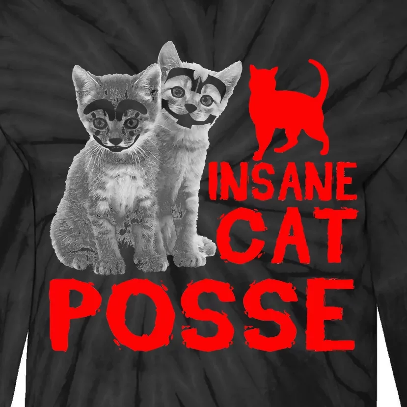 Cat Insane Cat Posse Gift Tie-Dye Long Sleeve Shirt