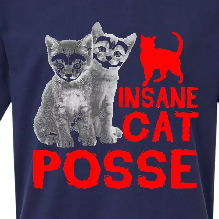 Cat Insane Cat Posse Gift Sueded Cloud Jersey T-Shirt