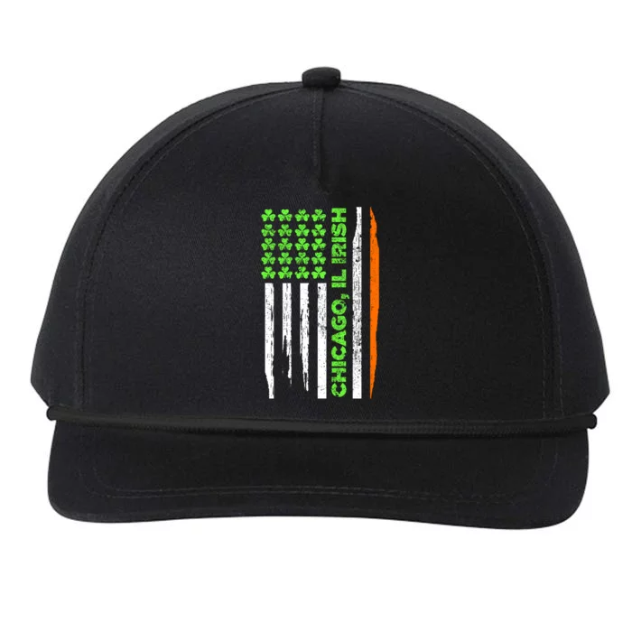 Chicago IL City Irish Flag St Patricks Day Shamrock Gifts Snapback Five-Panel Rope Hat