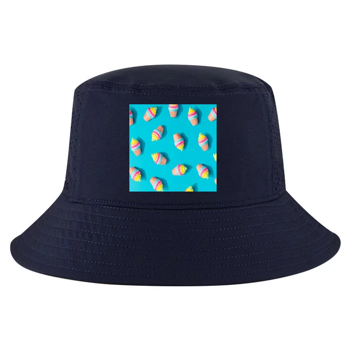 Colorful Ice Cream Pattern Cool Comfort Performance Bucket Hat