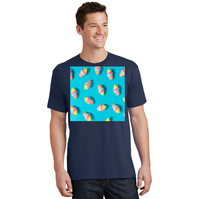 Colorful Ice Cream Pattern T-Shirt