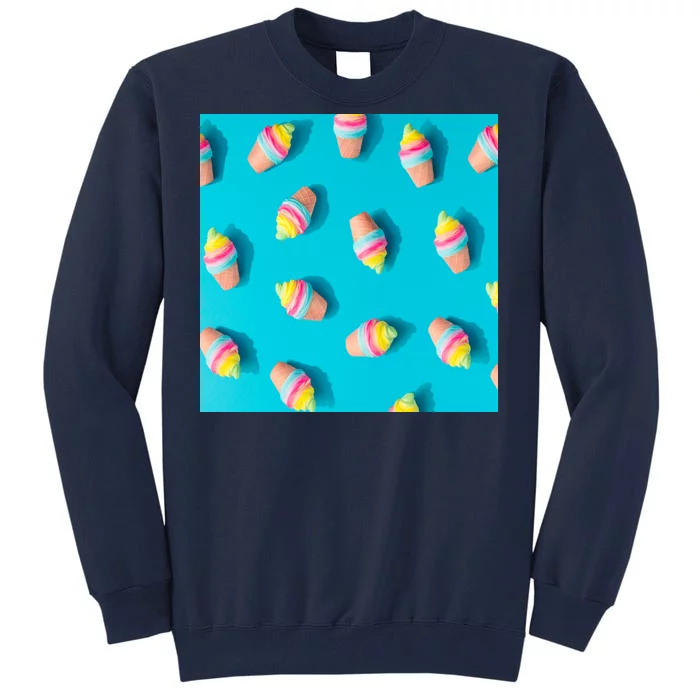 Colorful Ice Cream Pattern Tall Sweatshirt