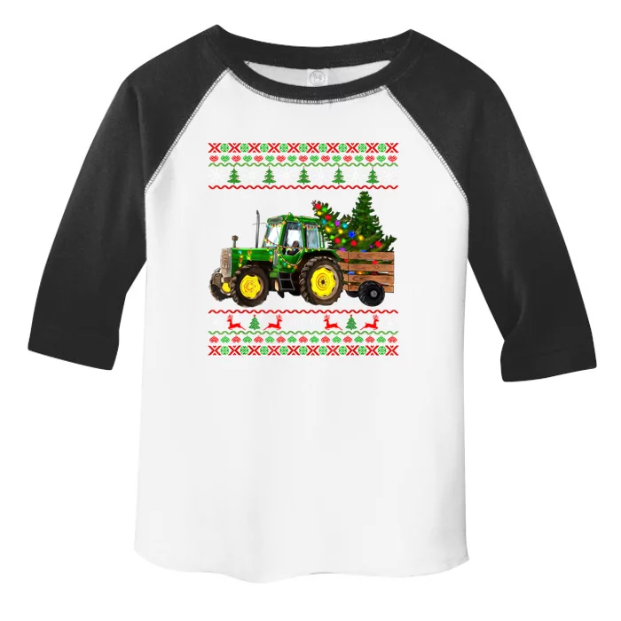 Christmas Is Coming Farmers Santa Claus Reindeer Tractor Cool Gift Toddler Fine Jersey T-Shirt