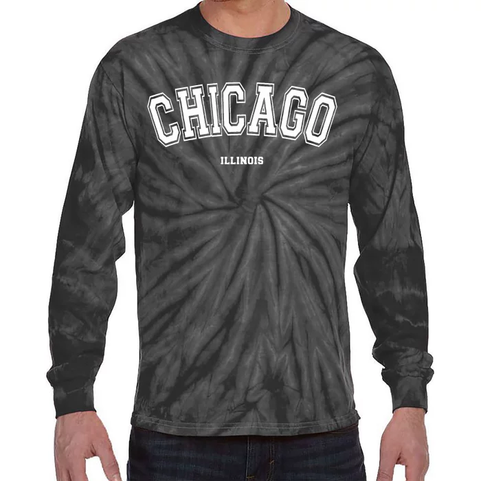 Chicago Illinois Tie-Dye Long Sleeve Shirt