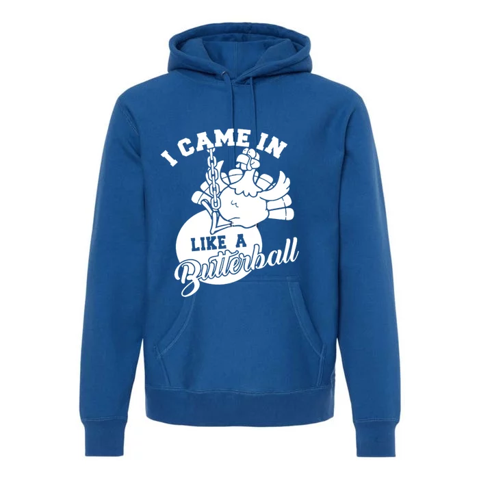 Cute I Came In Like A Butterball Thanksgiving Turkey Costume Great Gift Premium Hoodie