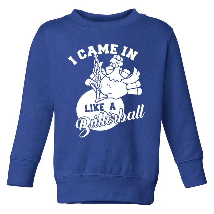 Cute I Came In Like A Butterball Thanksgiving Turkey Costume Great Gift Toddler Sweatshirt