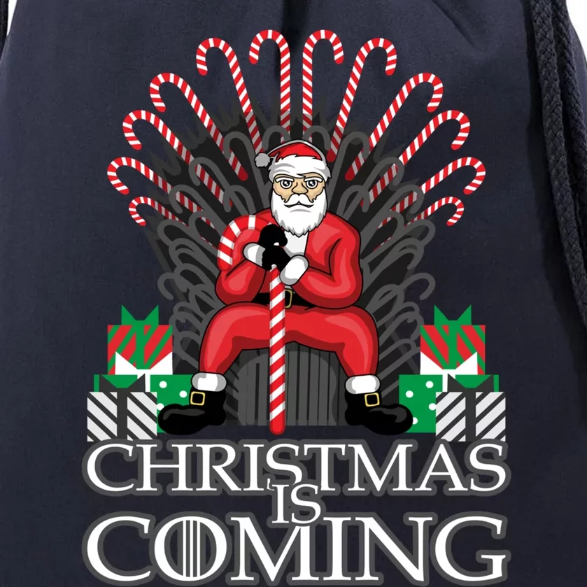 Christmas Is Coming Gift Xmas Santa Claus Meaningful Gift Drawstring Bag