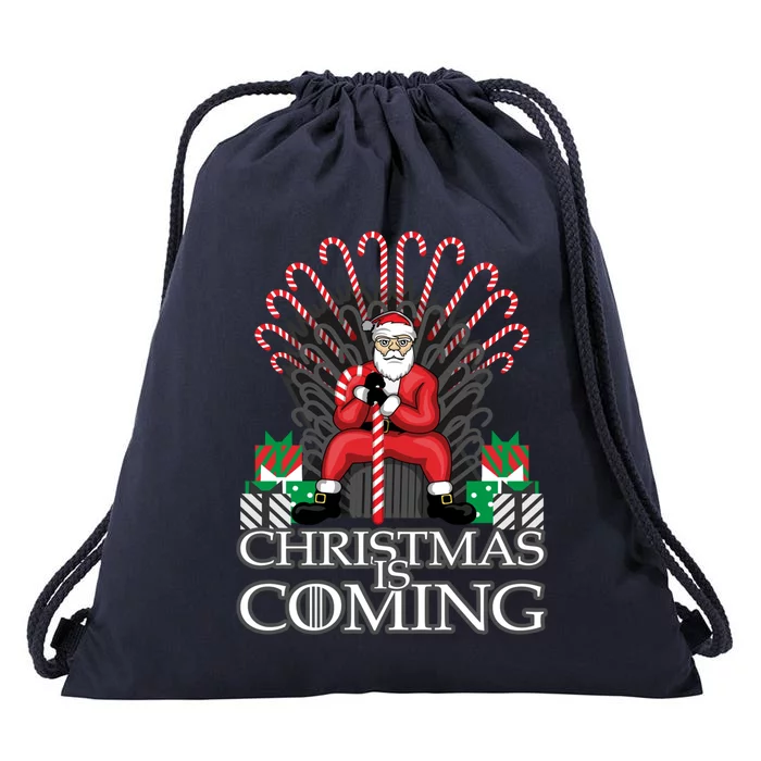 Christmas Is Coming Gift Xmas Santa Claus Meaningful Gift Drawstring Bag