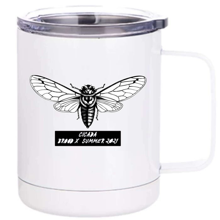 Cicada Brood X Summer 2021 Front & Back 12oz Stainless Steel Tumbler Cup