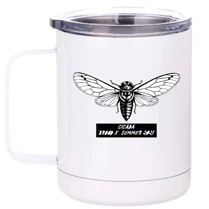 Cicada Brood X Summer 2021 Front & Back 12oz Stainless Steel Tumbler Cup