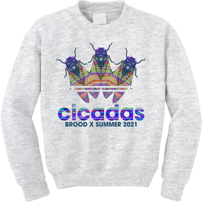 Cicadas Brood X Summer 2021 Sport Logo Kids Sweatshirt