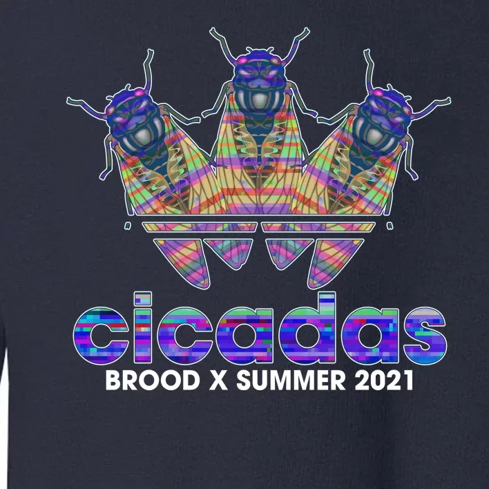 Cicadas Brood X Summer 2021 Sport Logo Toddler Sweatshirt