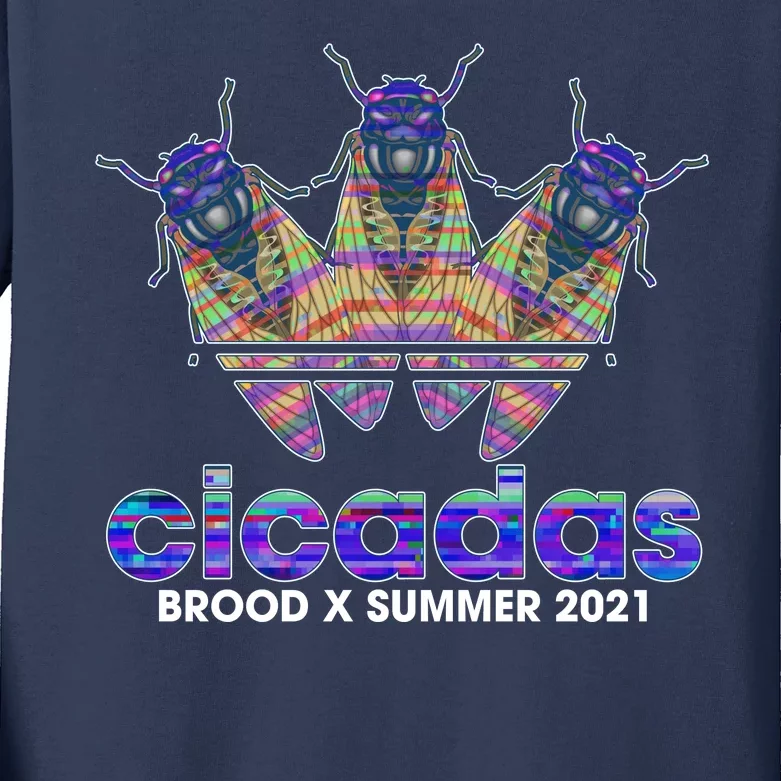 Cicadas Brood X Summer 2021 Sport Logo Kids Long Sleeve Shirt