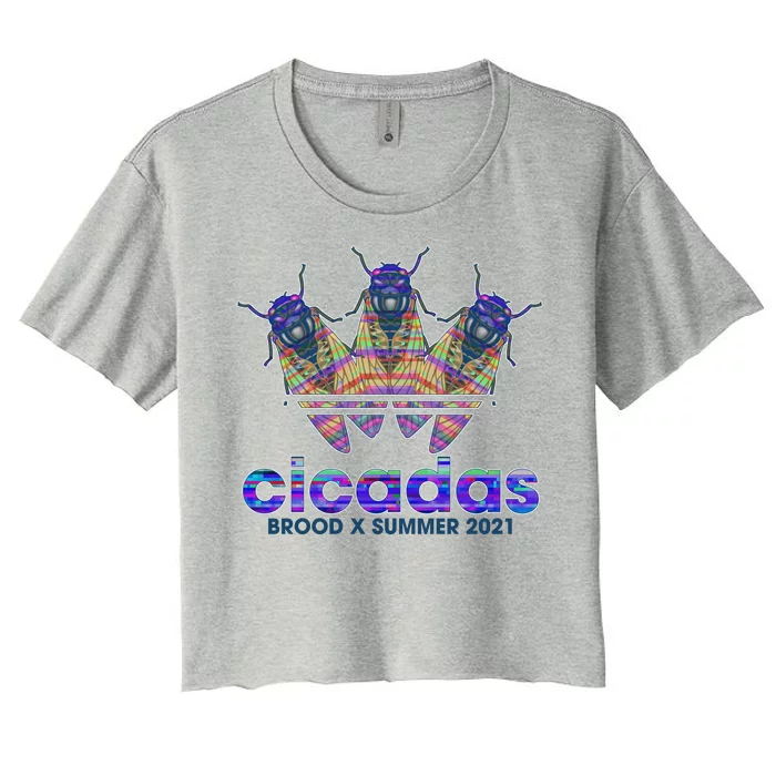 Cicadas Brood X Summer 2021 Sport Logo Women's Crop Top Tee