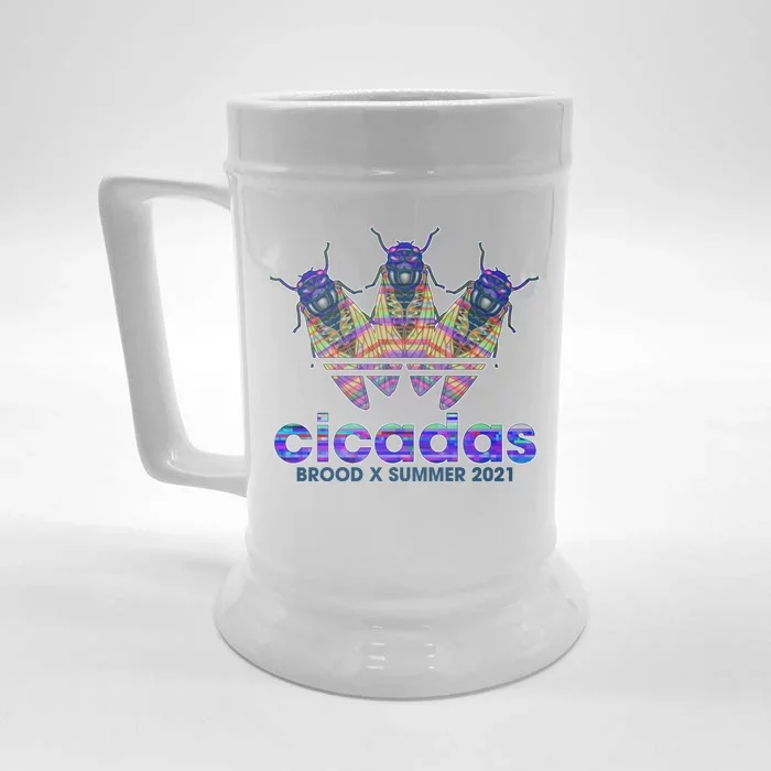 Cicadas Brood X Summer 2021 Sport Logo Front & Back Beer Stein