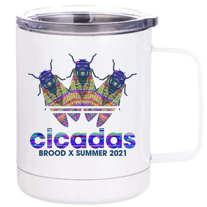 Cicadas Brood X Summer 2021 Sport Logo Front & Back 12oz Stainless Steel Tumbler Cup