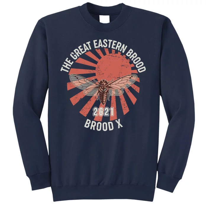 Cicadas The Great Eastern Brood X 2021 Vintage Japanese Sunburst Sweatshirt