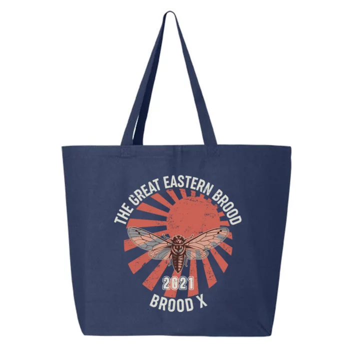 Cicadas The Great Eastern Brood X 2021 Vintage Japanese Sunburst 25L Jumbo Tote