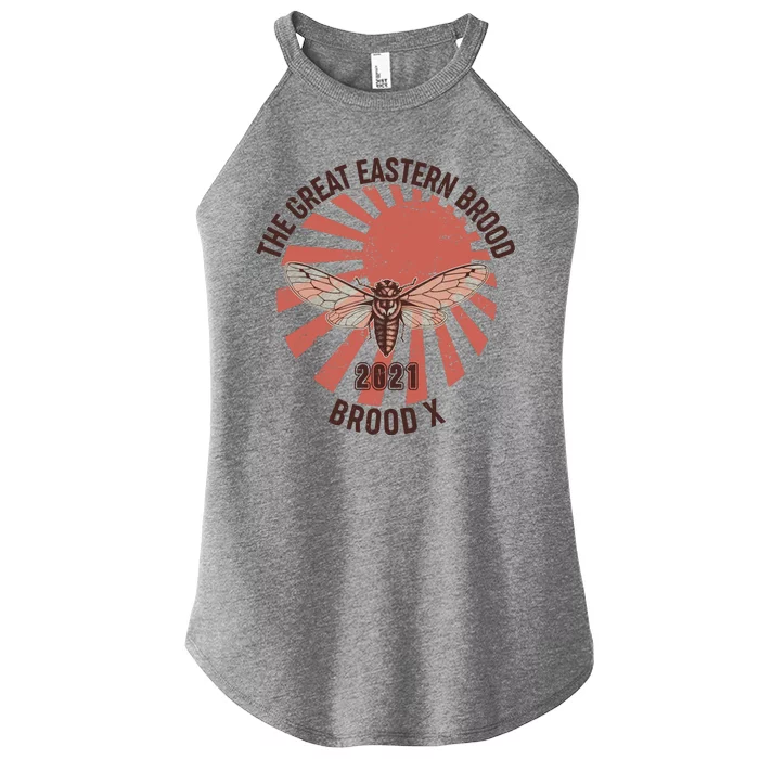 Cicadas The Great Eastern Brood X 2021 Vintage Japanese Sunburst Women’s Perfect Tri Rocker Tank