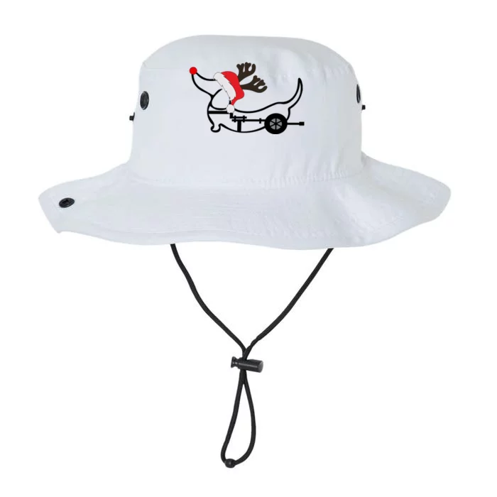 Christmas Ivdd Dachshund Reindeer Santa Hat In Wheelchair Gift Legacy Cool Fit Booney Bucket Hat