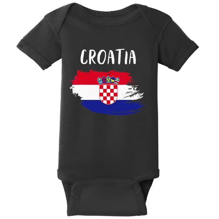 Croatia Indepedence Day Croatia Flag Baby Bodysuit