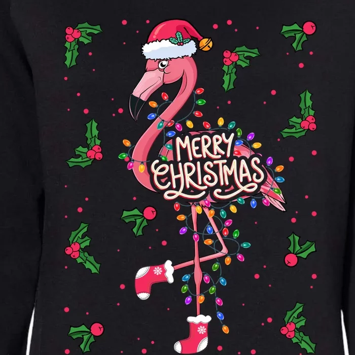 Christmas IM Dreaming Of A Pink Christmas Festive Flamingo Gift Womens California Wash Sweatshirt