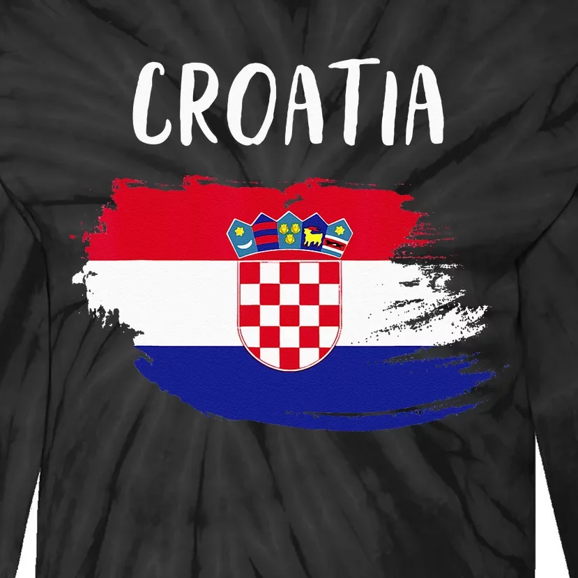 Croatia Indepedence Day Croatia Flag Tie-Dye Long Sleeve Shirt