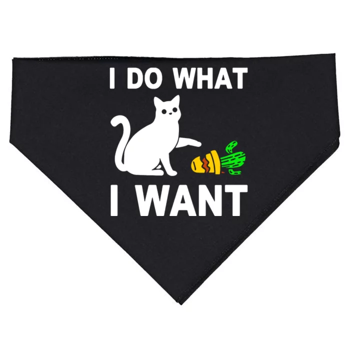 Cat I Do What I Want USA-Made Doggie Bandana