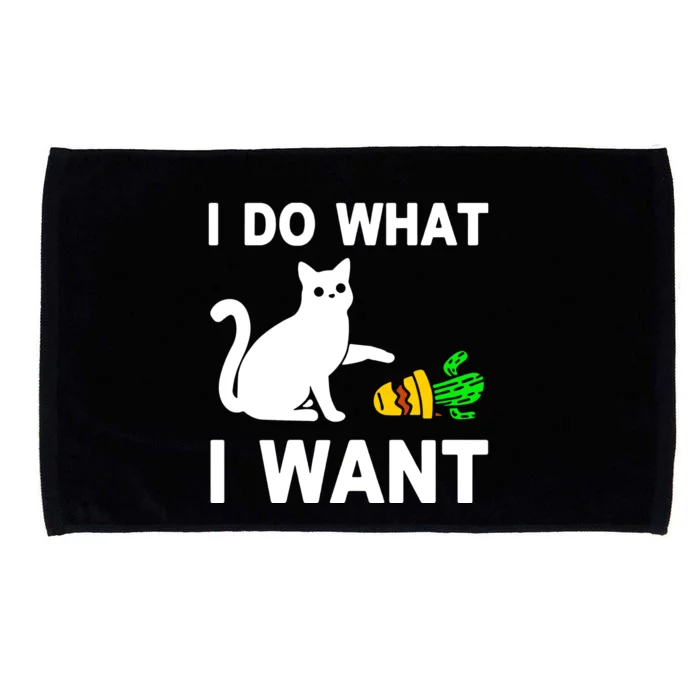 Cat I Do What I Want Microfiber Hand Towel