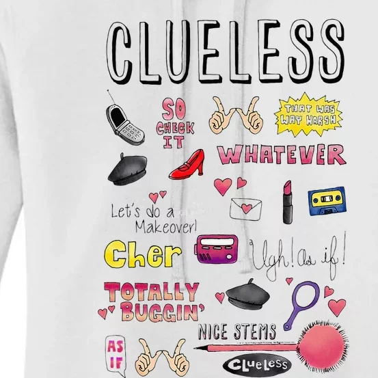 Clueless Icon Doodles Women's Pullover Hoodie