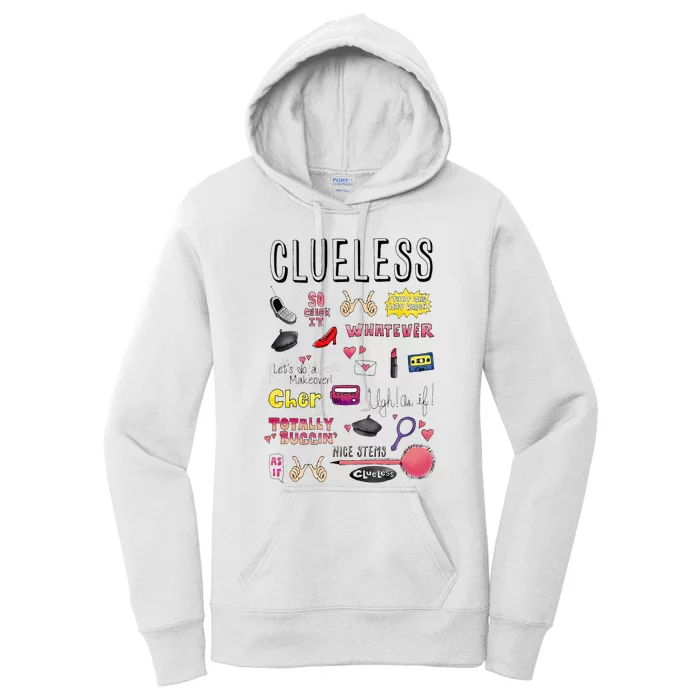 Clueless Icon Doodles Women's Pullover Hoodie