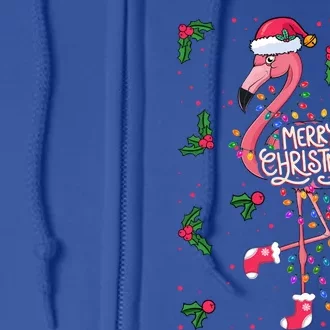 Christmas IM Dreaming Of A Pink Christmas Festive Flamingo Cool Gift Full Zip Hoodie